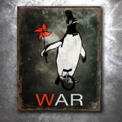 PTS Signs War Penguin Vintage Tin Sign
