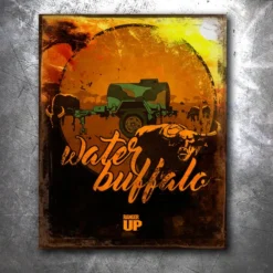 PTS Water Buffalo Vintage Tin Sign Signs