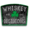 Ohio Gear Whiskey & Bad Decisions Shamrock Sticker