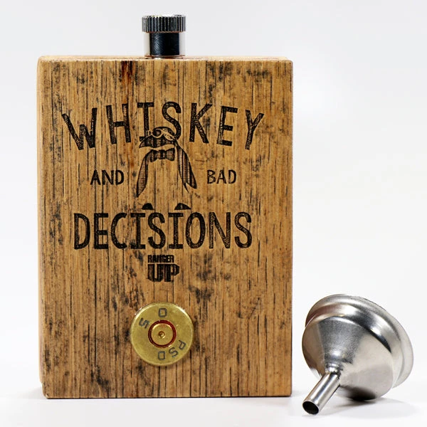 Ohio Whiskey & Bad Decisions Bourbon Barrel .50 Cal Bullet Flask Whisky & Bad Decisions 4 Ohio Whiskey & Bad Decisions Bourbon Barrel .50 Cal Bullet Flask Whisky & Bad Decisions