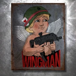 PTS Signs Wingman Vintage Tin Sign
