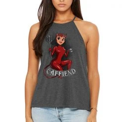 Ohio Caffeine & Hate Women's Caffiend High Neck Tank