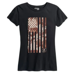 Ohio Women's Chocolate Chip Camo Flag Tee