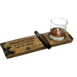Ohio Old Man's Club Cigar And Whiskey Holder Whisky & Bad Decisions