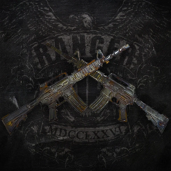 AMD American Liquid Metal - Crossed M4 Sign Signs 4 AMD American Liquid Metal - Crossed M4 Sign Signs