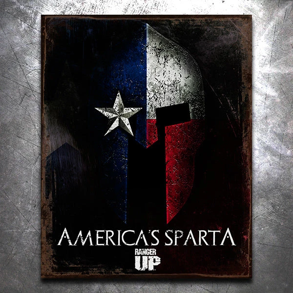 PTS Signs America's Sparta Vintage Tin Sign 3 PTS Signs America's Sparta Vintage Tin Sign