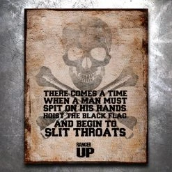 PTS Hoist The Flag Vintage Tin Sign