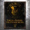 PTS Old Man's Club-Time Is A Bastard Vintage Tin Sign