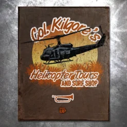 PTS Col Kilgore's Helicopter Tours Vintage Tin Sign