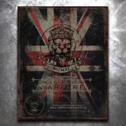 PTS Ungentlemanly Warfare Vintage Tin Sign Signs